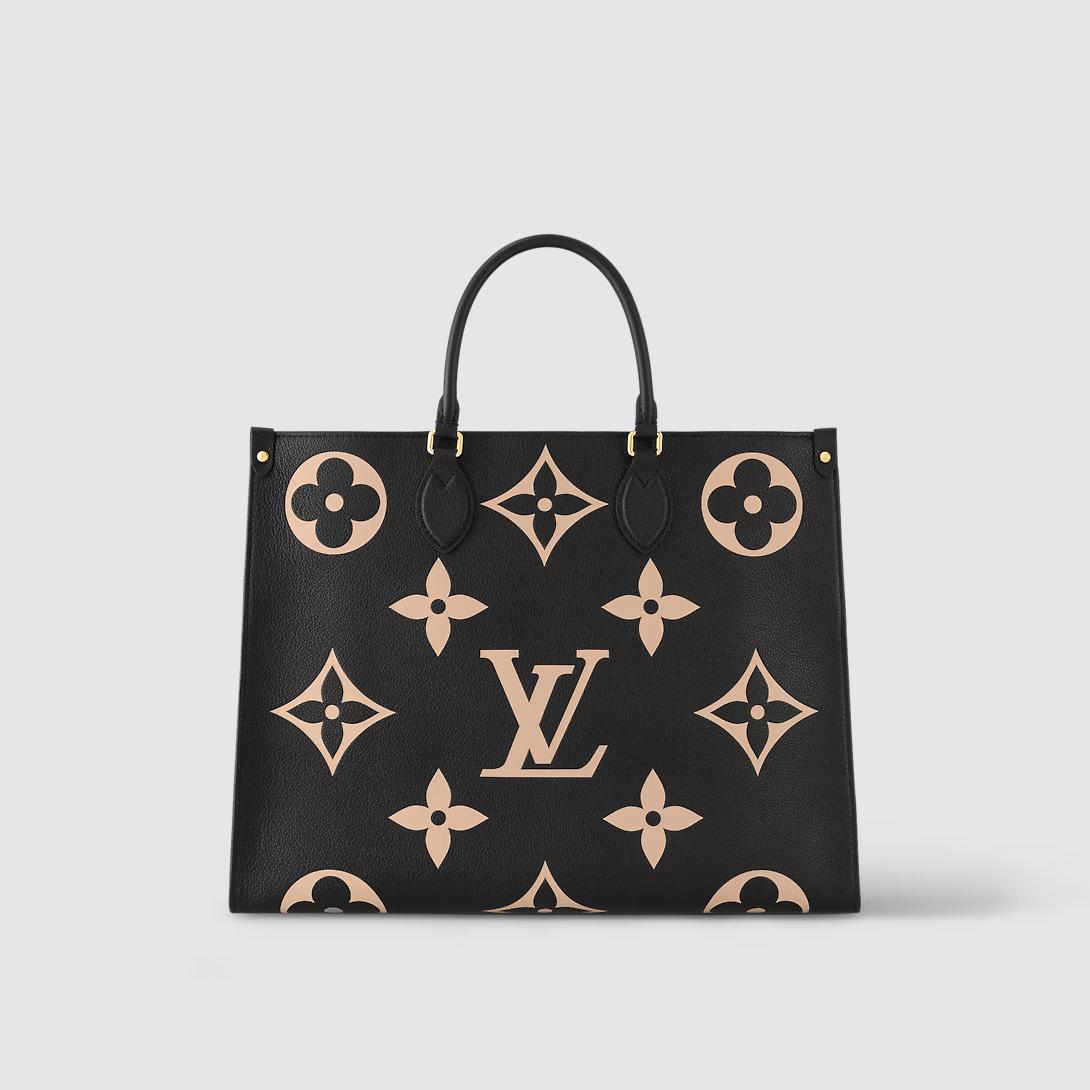 Túi Louis Vuitton Onthego Gm Da Bicolor Monogram Empreinte Nữ Đen